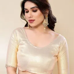 FABMORA Pink Embellished Sarees with Unstitched Blouse image 5