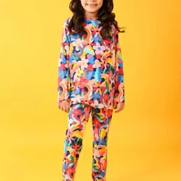Anthrilo Girls Multicolor Printed Full Sleeves Night Suits-picture-17