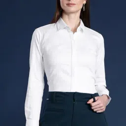 Hancock White Cotton Regular Fit Shirt-image-70
