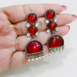 UrbanLuk Geometric Drop Earrings image 2