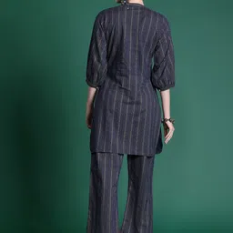 Indo Era Printed Regular Pure Cotton Kurta with Palazzos image 5