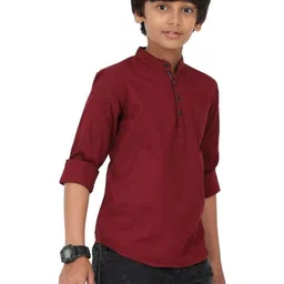 Rocket Science Boys Maroon Kurtas image 4