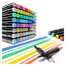 Magicwand Pack of 36 Dual Tip Art Markers Pen For Manga & Impressions For Art Lovers with Plastic BOX-picture-14