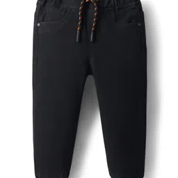Babyhug Cotton Denim Full Length Washed Jeans With Stretch - Black-picture-21