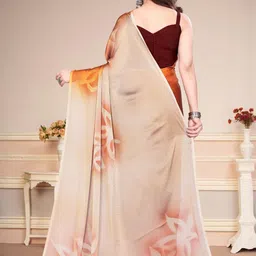 SUPERLAXMI Colourblocked Pure Chiffon Saree image 2