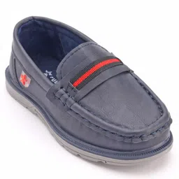 Cute Walk by Babyhug Formal & Party Wear Slip On Loafers - Navy Blue image 2