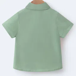 Mark & Mia Cotton Half Sleeves Shirt with Whale Print - Light Green image 2