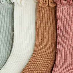 H&M 4-Pack Overlock-Detail Socks image 3