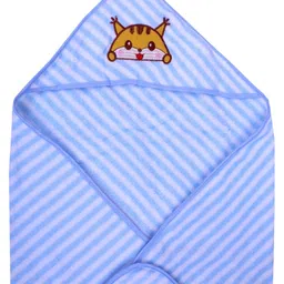 JARS Collections Microfibre Hooded Baby Wrapper Pack of 2 - Multicolor image 3