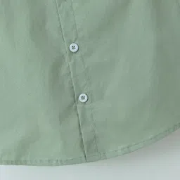 Mark & Mia Cotton Half Sleeves Shirt with Whale Print - Light Green image 4