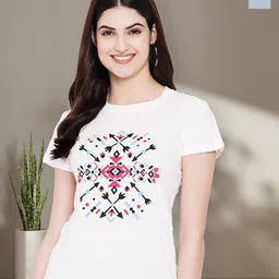 Dreambe Women Pack of 2 Tom & Jerry Graphic Printed Round Neck Cotton Regular Fit T-shirts-picture-31