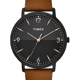 Timex Men Brass Embellished Dial & Leather Straps Analogue Watch TW0TG8031-picture-28