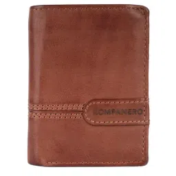 KOMPANERO Brooks Cognac Leather Textured Bi-Fold Wallet-picture-37