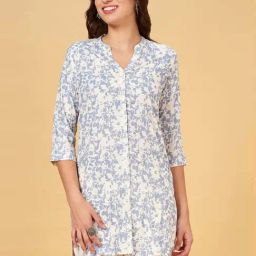 Rangmanch by Pantaloons Blue Printed Straight Short Kurti-picture-43