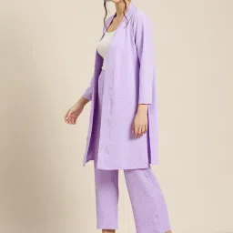 Qurvii Purple Long Shrug With Pants image 3