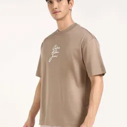 Calvin Klein Jeans Brown Cotton Regular Fit T-Shirt image 3