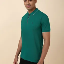 Allen Solly Men Mandarin Collar T-shirt image 3
