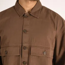 Bene Kleed Brown Solid Jackets image 3