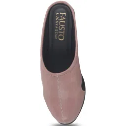 Fausto Women's Peach Mule Wedges image 3