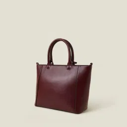Accessorize London Maroon Solid Shoulder Handbag image 3