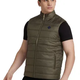 Park Avenue Green Regular Fit Quilted Jacket image 3
