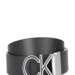 Calvin Klein Black Inlay Tex Reversible Belt-image-33