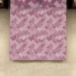 Spaces Geometric Pink 144 TC Cotton Double Bedsheet With 2 Pillow Covers image 3