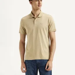 Levi's Beige Cotton Slim Fit Polo T-Shirt-picture-32