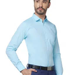 Park Avenue Blue Slim Fit Shirt image 3