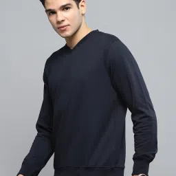 Cloak & Decker by Monte Carlo Navy Blue Regular Fit Sweatshirt image 3
