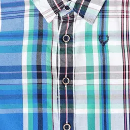 Allen Solly Junior Multicolor Chequered Full Sleeves Shirt image 3