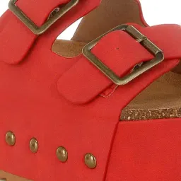 London Rag Women'S Red Casual Sandals image 4