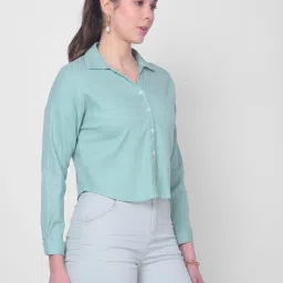 Crimsoune Club Sea Green Slim Fit Shirt image 3