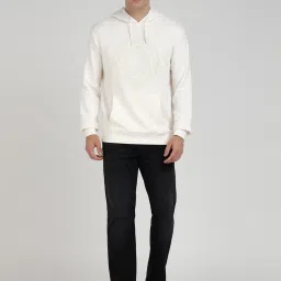 Guess White Regular Fit Self Sweatshirt image 3