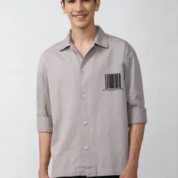 Forever 21 Grey Cotton Regular Fit Printed Shirt-picture-25