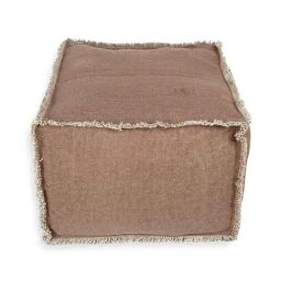 Home4U Lucas Pink Cotton Blend Pouffe-picture-8