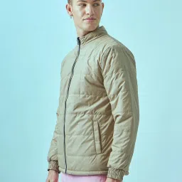 Bewakoof Men Brown Nylon Regular Fit Casual Jacket image 3