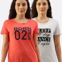 Kryptic Red & Grey Cotton T-Shirt - Pack of 2-image-14