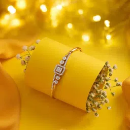 Zaveri Pearls Rose Gold Tone Dazzling Cubic Zirconia Contemporary Brass Kada Bracelet-picture-15