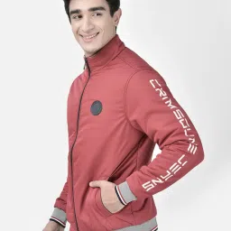 Crimsoune Club Red Regular Fit Printed Jacket image 3