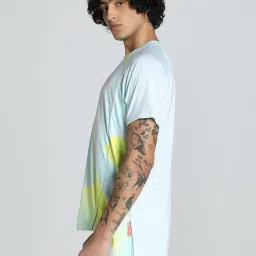 Puma Blue Regular Fit Abstract Sports T-Shirt image 3