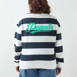 Bewakoof White Graphic Relaxed Fit Sweatshirt image 3