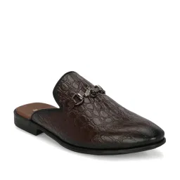 Hitz Luxure Men's Brown Mule Shoes image 3