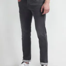 U.S. Polo Assn. Brandon Dark Grey Slim Fit Lightly Washed Jeans image 3