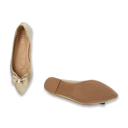 Code by Lifestyle Women's Gold Flat Ballets image 3