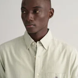Gant Green Cotton Regular Fit Shirt image 3