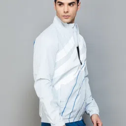 KAPPA Grey Regular Fit Printed Sports Jacket image 3