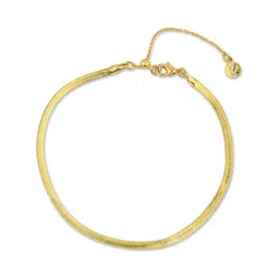 Accessorize London Real Gold-Plated Z Omega Anklet image 3