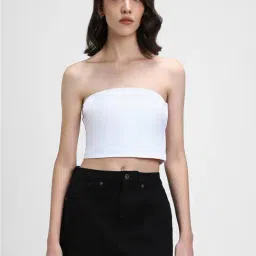 Forever 21 White Cotton Slim Fit Tube Top-picture-17