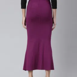 TWIN BIRDS Maroon & Purple Plain Saree Shapewear - Pack Of 2 image 3